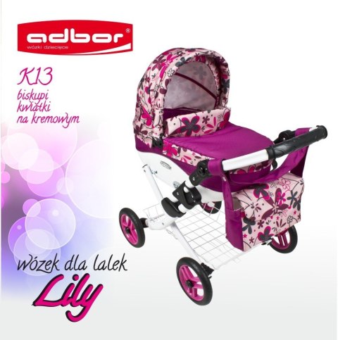 WÓZEK DLA LALEK LOLA + TOREBKA DeLuXe