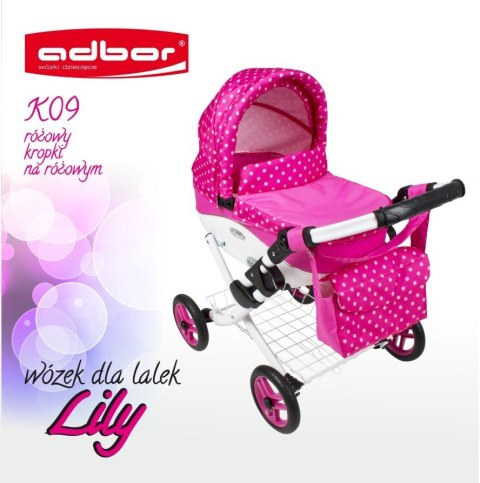 WÓZEK DLA LALEK LOLA + TOREBKA DeLuXe