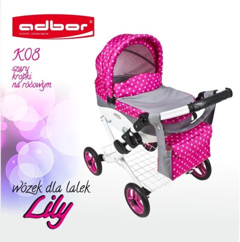 WÓZEK DLA LALEK LOLA + TOREBKA DeLuXe