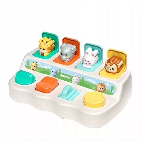 Interaktywna zabawka edukacyjna wyskakujące zwierzątka Pop-up 12m+ E009-1A