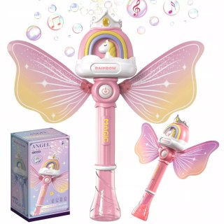 Magiczna różdżka do baniek mydlanych maszynka bańki światło jednorożec P148