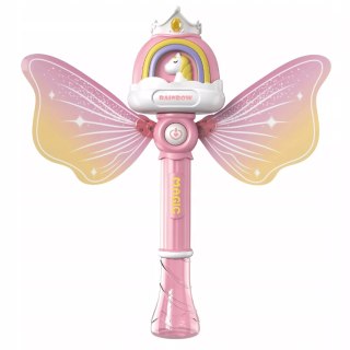 Magiczna różdżka do baniek mydlanych maszynka bańki światło jednorożec P148