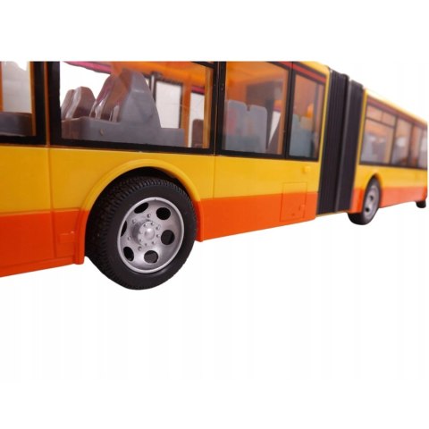 Duży autobus przegubowy zdalnie sterowany 44cm pilot światła 676Ż