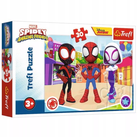 Puzzle Marvel Spiderman 30 el. Przygody Spidey'a i przyjaciół Trefl 18285