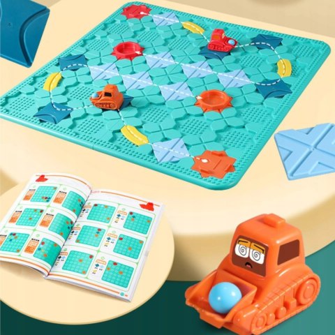 Układanka tor budowanie drogi trasy labirynt gra logiczna edukacyjna BS779