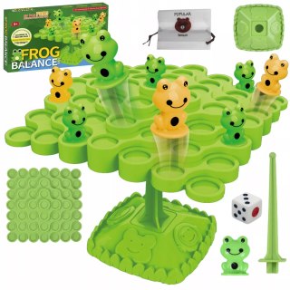 Gra zręcznościowa balansujące skaczące żabki drzewo 50el dla dzieci 96A