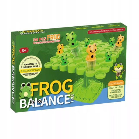 Gra zręcznościowa balansujące skaczące żabki drzewo 50el dla dzieci 96A