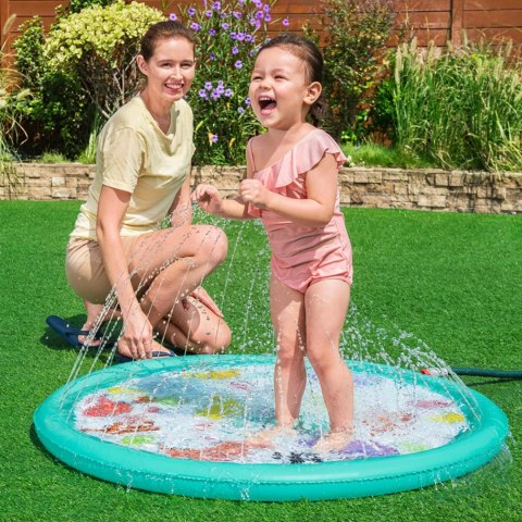 Brodzik mata wodna fontanna 122cm zraszacz dino ślizgawka Bestway 52698