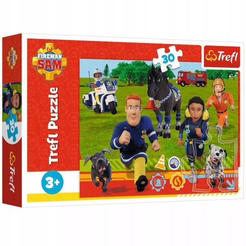 Puzzle Strażak Sam 30 el. Gotowi do pomocy Trefl 18297