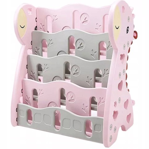 REGAŁ MONTESSORI NA KSIĄŻKI PÓŁKA SZAFKA ORGANIZER POKÓJ DZIECIĘCY ŻYRAFKA RÓŻOWY Z33R