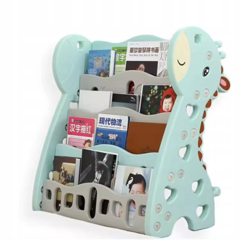REGAŁ MONTESSORI NA KSIĄŻKI PÓŁKA SZAFKA ORGANIZER POKÓJ DZIECIĘCY ŻYRAFKA ZIELONY Z33