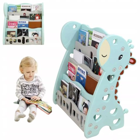 REGAŁ MONTESSORI NA KSIĄŻKI PÓŁKA SZAFKA ORGANIZER POKÓJ DZIECIĘCY ŻYRAFKA ZIELONY Z33