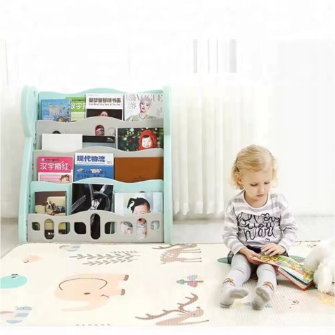 REGAŁ MONTESSORI NA KSIĄŻKI PÓŁKA SZAFKA ORGANIZER POKÓJ DZIECIĘCY ŻYRAFKA ZIELONY Z33