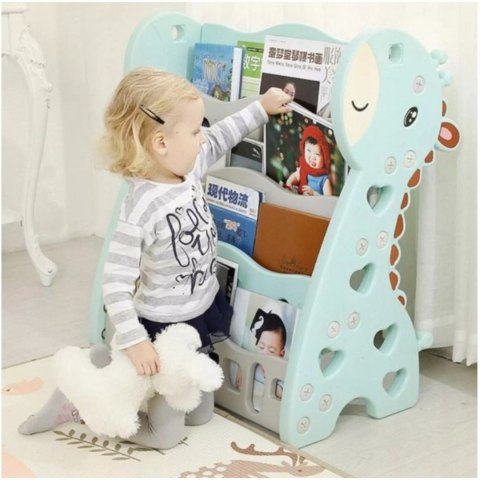 REGAŁ MONTESSORI NA KSIĄŻKI PÓŁKA SZAFKA ORGANIZER POKÓJ DZIECIĘCY ŻYRAFKA ZIELONY Z33
