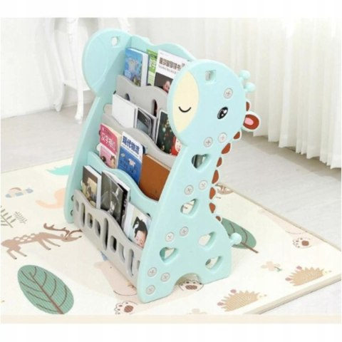 REGAŁ MONTESSORI NA KSIĄŻKI PÓŁKA SZAFKA ORGANIZER POKÓJ DZIECIĘCY ŻYRAFKA ZIELONY Z33