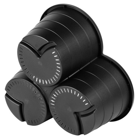 Doniczka ogrodowa plastikowa czarna kaskadowa piętrowa 4 szt.