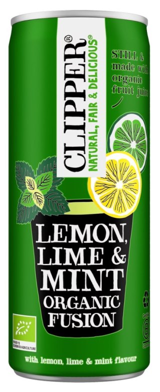 NAPÓJ OWOCOWY O SMAKU CYTRYNA - LIMONKA - MIĘTA BIO 250 ml - CLIPPER