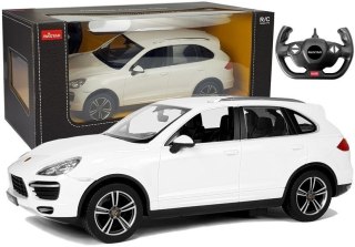 ND24_6006 Auto R/C Porsche Cayenne Rastar 1:14 Białe na pilota