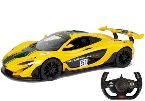 ND24_6011 Auto R/C McLaren P1 GTR Rastar 1:14 Żółte na pilota 5904204751902