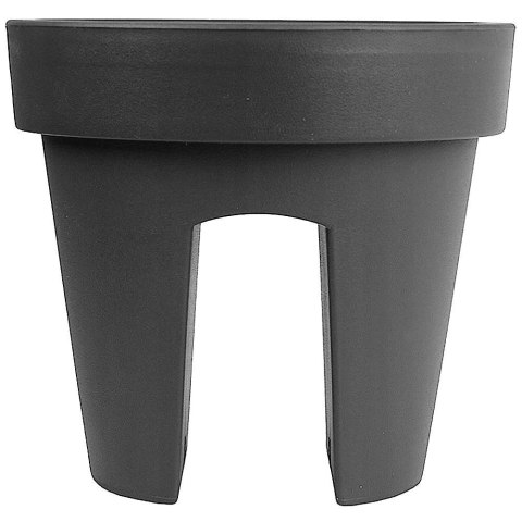 Doniczka Balkonowa Plastikowa VILDE 28 cm Czarna Zawieszana na Poręcz