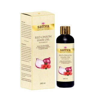 OLEJEK DO WŁOSÓW Z CZERWONEJ CEBULI Z HIBISKUSEM 200 ml - SATTVA (AYURVEDA)