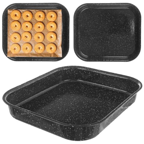 Brytfanna Emaliowana Prostokątna 29,5x25,5x4,5 cm