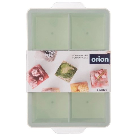 Forma do Kostek Lodu ORION XXL z Pokrywką Silikonowa Zielona 6 szt.