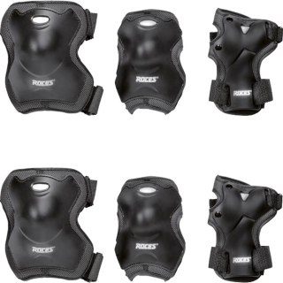 ND05_O0714-M 301275 Ochraniacze na łyżworolki Roces Superbasic czarne 301275 r.M