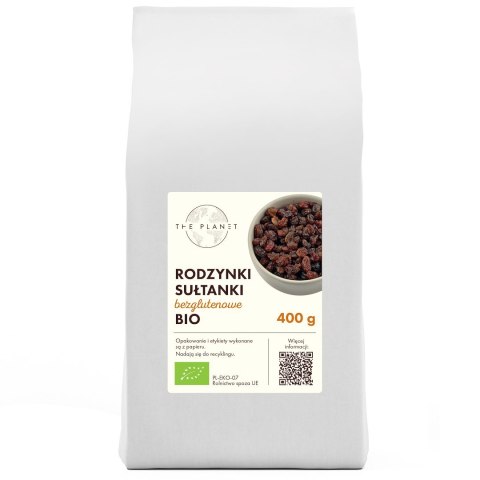 RODZYNKI SUŁTANKI BEZGLUTENOWE BIO 400 g - THE PLANET