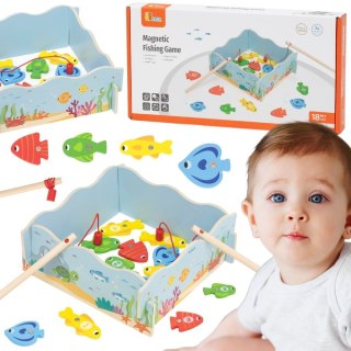 VIGA Drewniana Gra Magnetyczna Wędkowanie - Nauka i Zabawa w Jednym