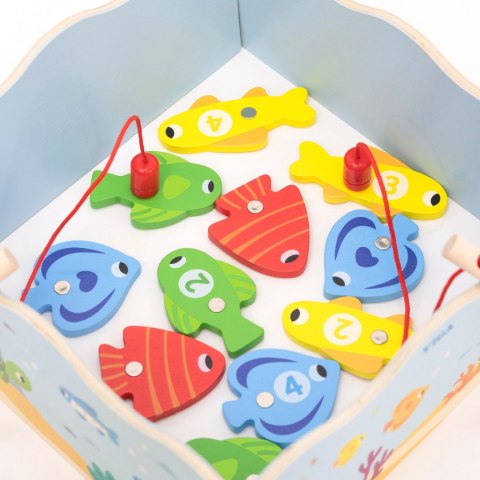 VIGA Drewniana Gra Magnetyczna Wędkowanie - Nauka i Zabawa w Jednym