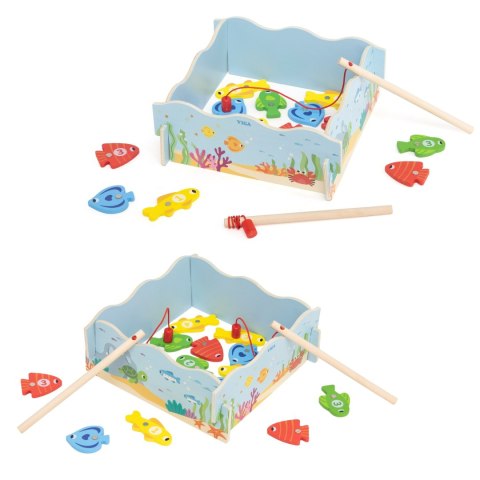VIGA Drewniana Gra Magnetyczna Wędkowanie - Nauka i Zabawa w Jednym