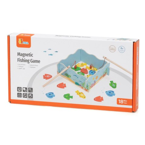 VIGA Drewniana Gra Magnetyczna Wędkowanie - Nauka i Zabawa w Jednym