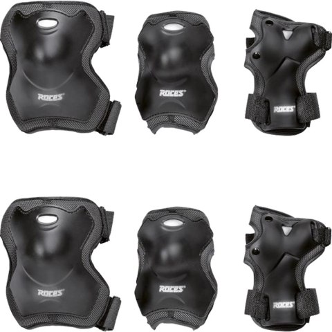 ND05_O0714-S 301275 Ochraniacze na łyżworolki Roces Superbasic czarne 301275 r.S