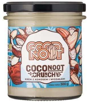 KREM MIGDAŁOWO - KOKOSOWY CRUNCHY BEZ DODATKU CUKRÓW BEZGLUTENOWY 300 g - GOOD NOOT