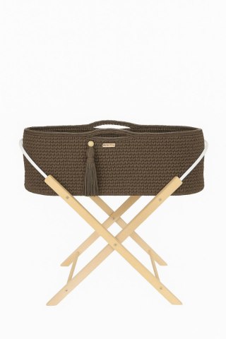 Kosz Mojżesza BOHO Handmade ze stojakiem - mocca