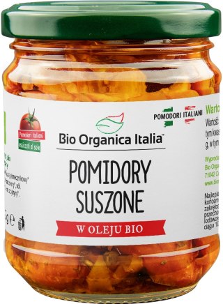 POMIDORY SUSZONE W OLEJU BIO 190 g (120 g) (SŁOIK) - BIO ORGANICA ITALIA