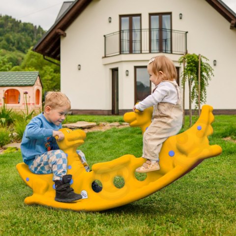 WOOPIE Bujak Wieloosobowy Dino Huśtawka Równoważna Żółta