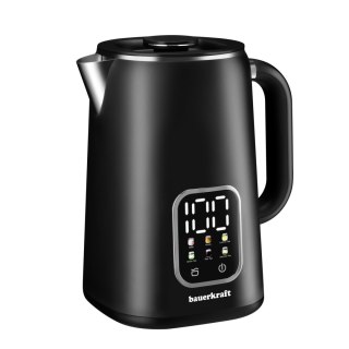 Czajnik elektryczny bezprzewodowy 1,7l czarny smart z regulacją temperatury Bauerkraft