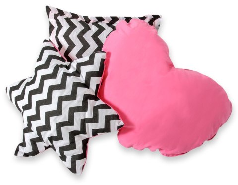 Namiot TIPI dla dzieci + mata + poduszki + zawieszki pióra - Chevron czarny/ciemny róż