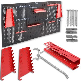 Tablica warsztatowa narzędziowa perforowana 120x60 cm komplet 25 uchwytów