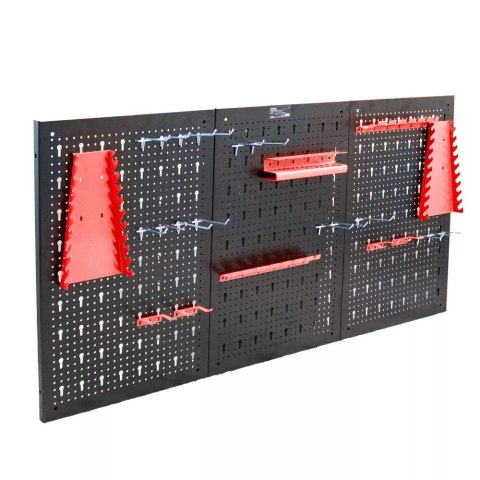 Tablica warsztatowa narzędziowa perforowana 120x60 cm komplet 25 uchwytów