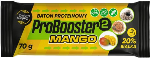 BATON PROTEINOWY Z MANGO PROBOOSTER BEZGLUTENOWY 70 g - ZMIANY ZMIANY