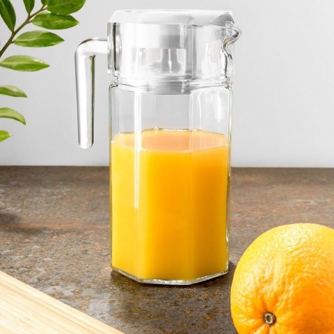Dzbanek do Serwowania Nalewania Napojów Soków Szklany z Pokrywką VILDE 1,5l