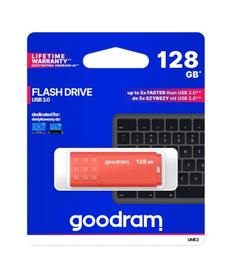 TGD-UME31280O0R11 Pendrive Goodram USB 3.0 128GB pomarańczowy
