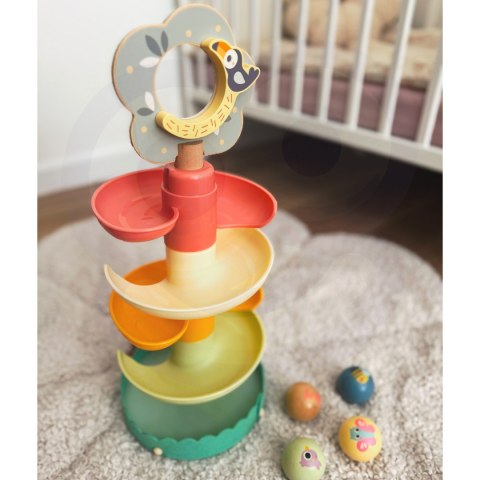 WOOPIE GREEN Drewniany Kulodrom Tor Kulkowy Sensoryczny Edukacyjny 6 el.