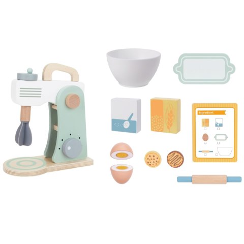 WOOPIE GREEN Drewniany Mikser Kuchenny Blender z Akcesoriami 11 el.