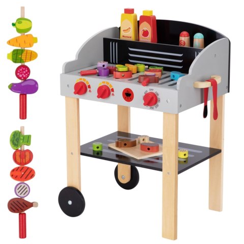 WOOPIE GREEN Grill Drewniany Szaszłyki Warzywa Akcesoria 24el.