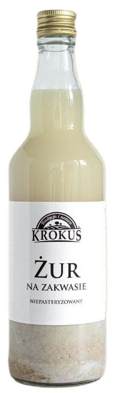 ŻUR NA ZAKWASIE NIEPASTERYZOWANY 500 ml - KROKUS