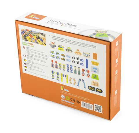 VIGA Drewniana Przybijanka Roboty 45 elementów Montessori